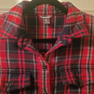 Vintage Eddie Bauer Heavy Flannel Shirt Plaid Women's Size S